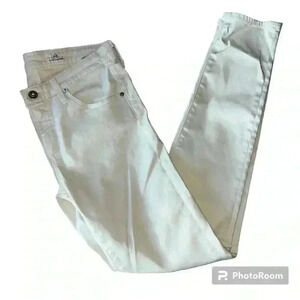 AG 'The Legging' Super Skinny Ankle Jeans white almond color Size 26R